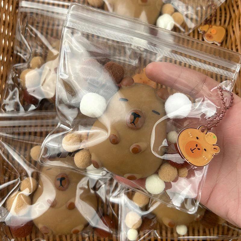 Non-Toxic Capybara Squishy Toy Slow Rebound Cute Brown Bear Animal Stress Relief Fidget Sensory Toys For Kids Adults Decompression Gift