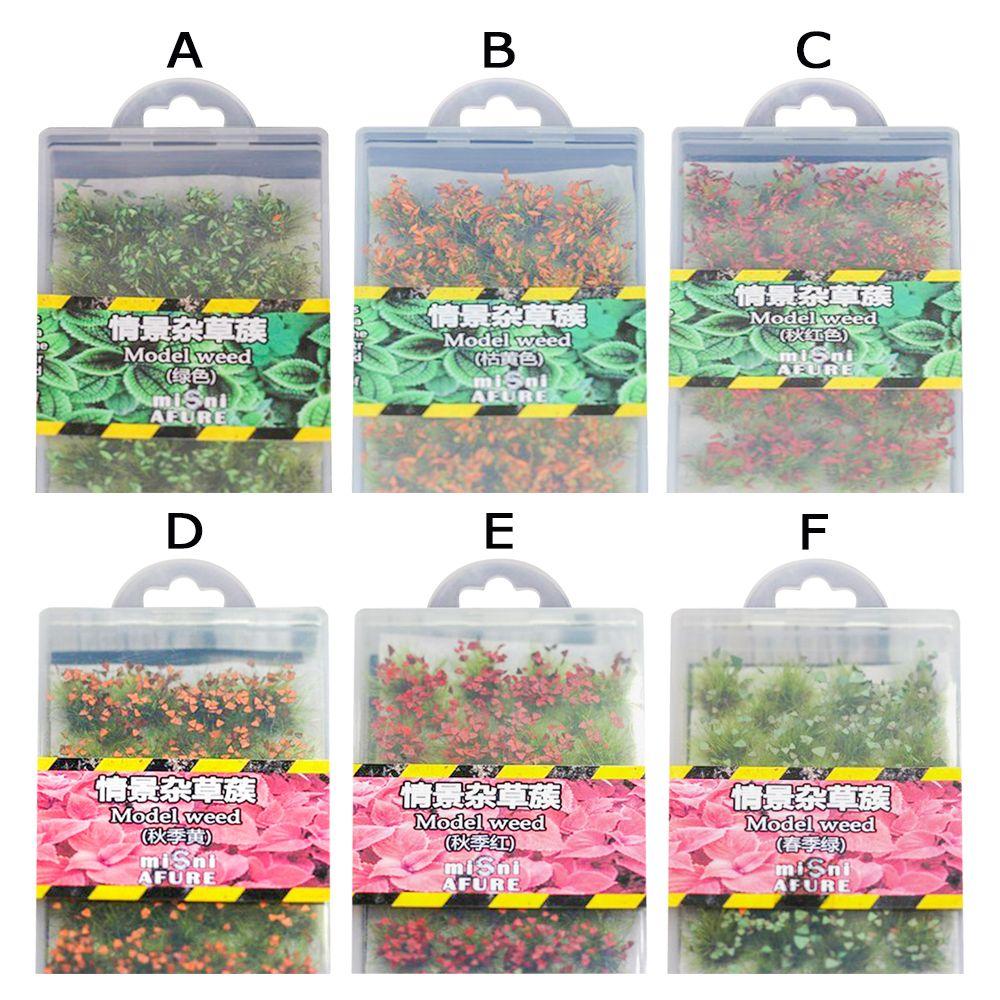 1 Box Simulation Modell Szene Simulierte Büsche Maßstab Puppe Gras Modell Büschel Haus Nadel Modell DIY Gras Bau Gras Miniatur