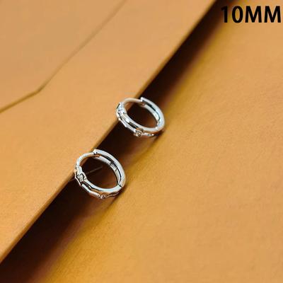 1 Par de Pendientes de Aro Pequeños Simples Para Mujeres Hombres Brillante Circonita Círculo Redondo Hélice de Oreja Clavo de Oreja Joyería para Piercings
