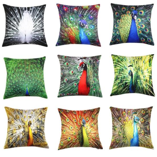 

Модная наволочка с принтом павлина, чехол для дивана, поясная подушка, домашний декор