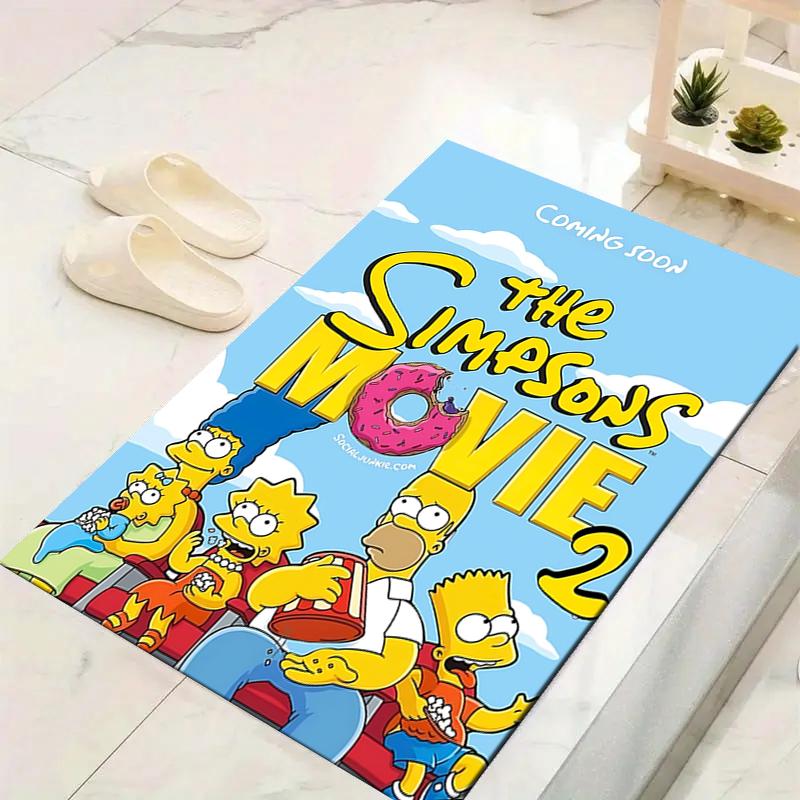1Pc Simpsons Movie Adventure Rug Office Carpet Indoor Outdoor Doormat Nonslip Soft Living Room Christmas Halloween Gift D922915