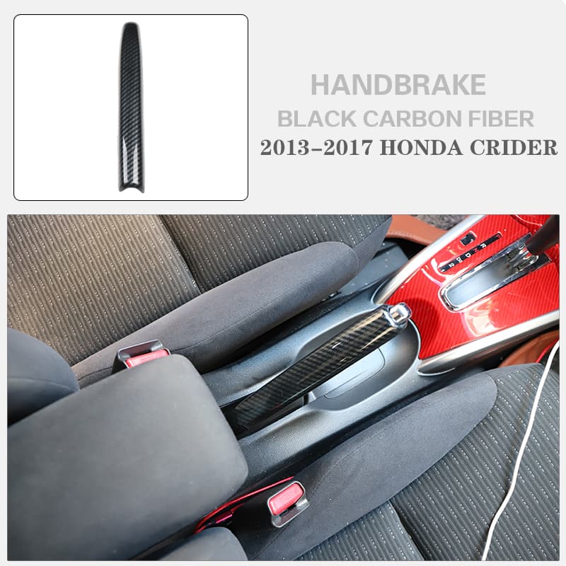13-17model of CRIDER Rear Cup Holder with Carbon Fiber Pattern Black Navigation Panel Is Used for Car Interior Decoration