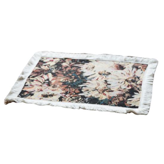 Quaste Tischset Pastoralen Stil Blume Ölgemälde Ästhetische Runde Form Parteien Hochzeiten Bankette