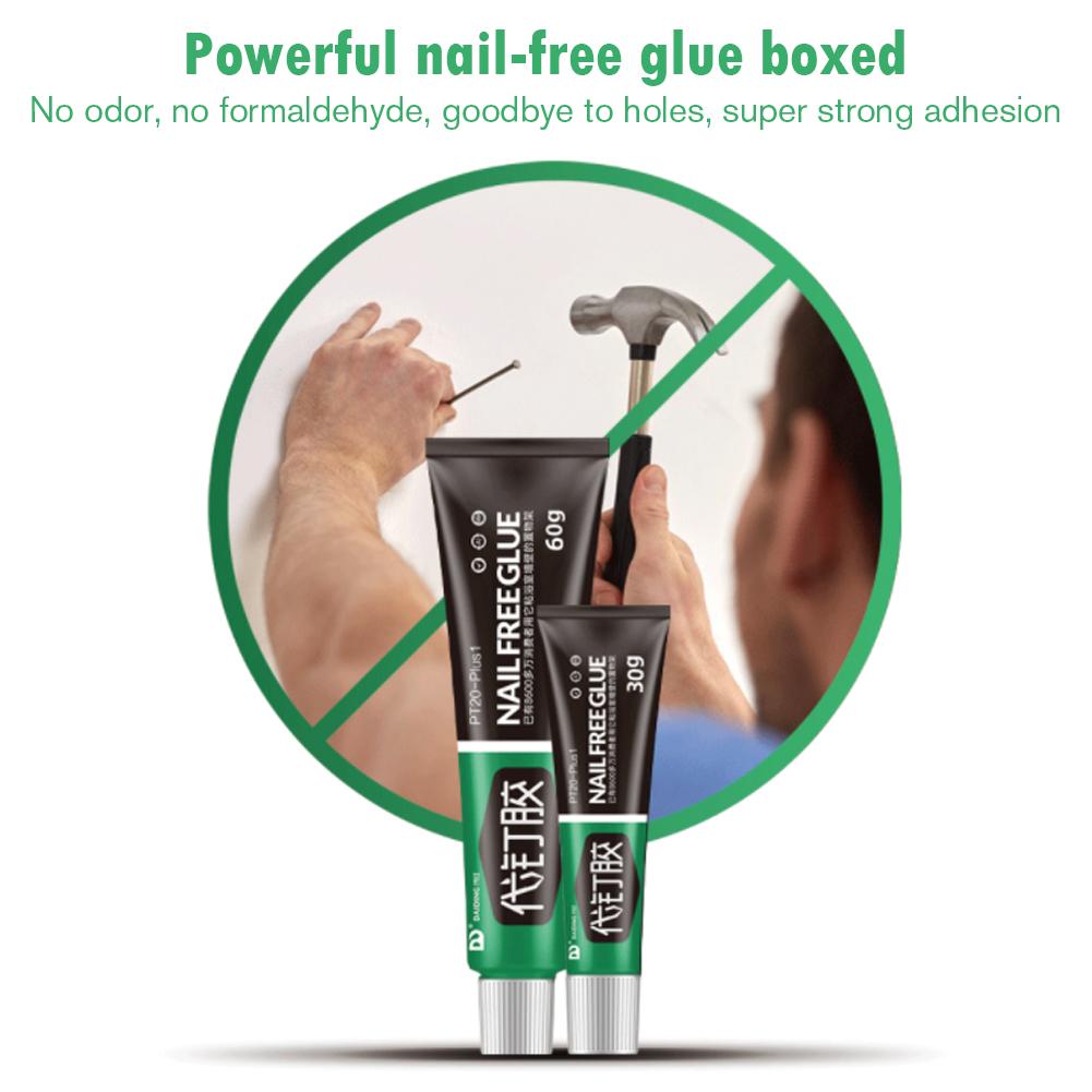 1-5Pcs 30g/60g All-Purpose Glue Quick Drying Glue Strong Adhesive Sealant Fix Glue Nail Free Adhesive Plastic Glass Metal
