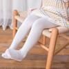 2-12 Y Elastic Waist Premium Cotton Girls Pantyhose Ultra Soft Solid Color Twist Pattern Kids Leggings for Daily Wear