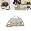 Elegant Women's Small Square Bag Multi-layer Simple Handbag Lock Commuter Bag 2023 New Shoulder Crossbody Bag