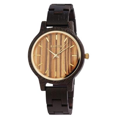 Watch - RAPTOR - Embra - Brown Wenge Wood - 36 Mm - Miyota 2035 Quartz