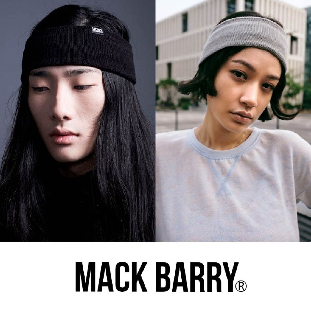 MACK BARRY Hairband for Men and HAIR BAND BARRY HAIR BAND Women, Unisex, Brand, Sports, Gym, Dance, Stylish, Cute, Simple, (MACK BLACK)