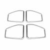For Porsche Macan 2015- Silver ABS Door Speaker Horn Ring Frame Cover Trim Parts