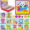 Montessori Button Puzzle Educational Mosaic Fine Motor Skills Training Bear