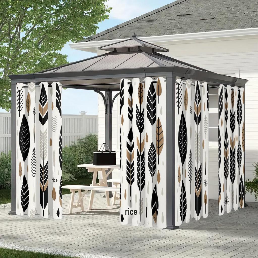 Bohemian Pattern Blackout Curtains, Custom-Made with Your Image, High-Precision Sun Protection, Thickened Polyester.