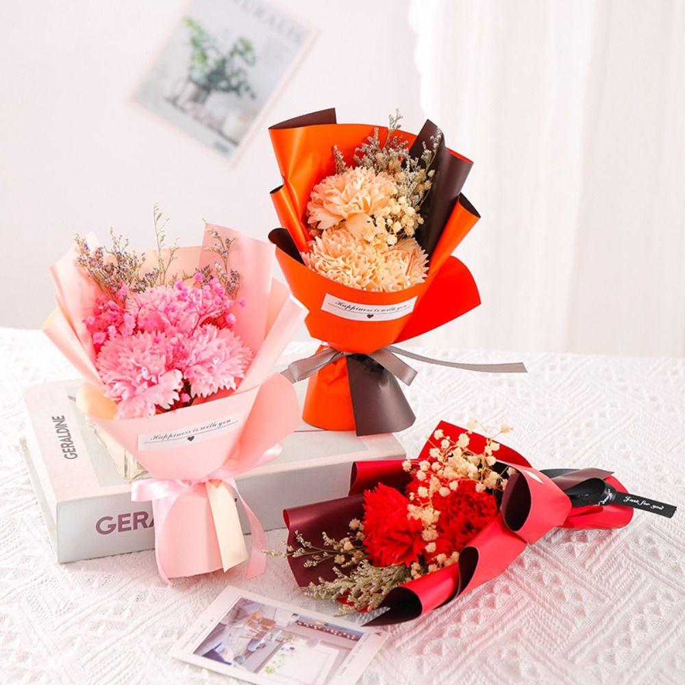 

Festival Mini Carnation Flowers Hand Gift Simulation Flower Dried Flower Soap Flower Wedding Party