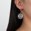 LIKGREAT Gothic Evil Eye Earring Stainless Steel Sun Eyes Drop Hoop Earrings Punk Hiphop Jewelry Amulet Gift for Women