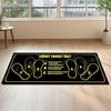 Tapis de Squat avec Guides de Position des Pieds Entraînement à Domicile Mat de Squat 31,5 x 13,78 Pouces Tapis d'Exercice Multifonctionnel pour Squats Fentes Abdominaux