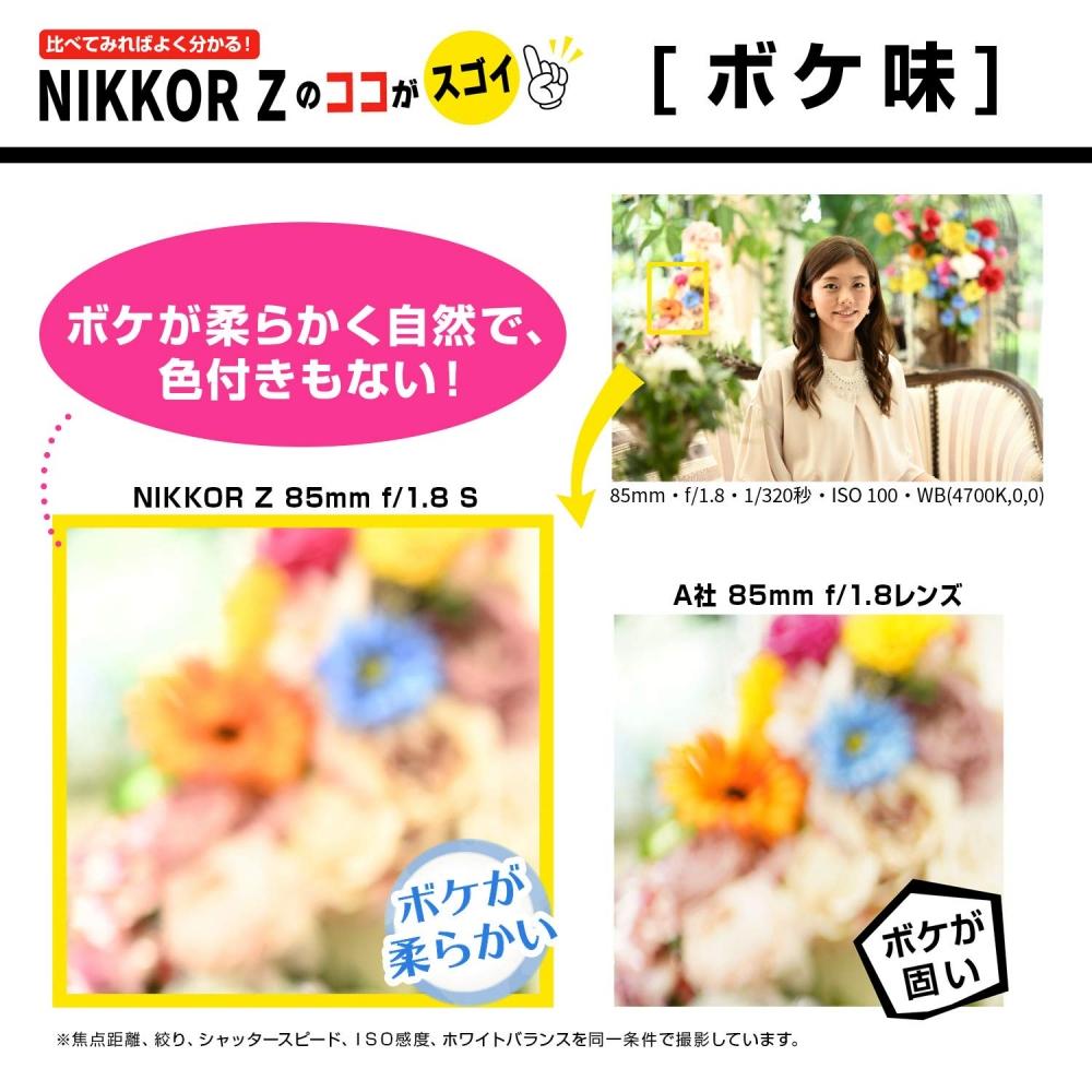 Nikon Lente de foco único NIKKOR Z 85mm f1.8S Montagem Z tamanho completo compatível com linha S