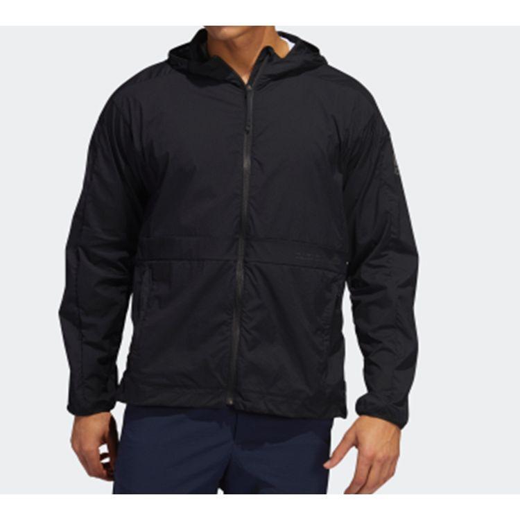 Adidas Woven Hooded Windbreaker Jacket Men Outerwear Black FT2783