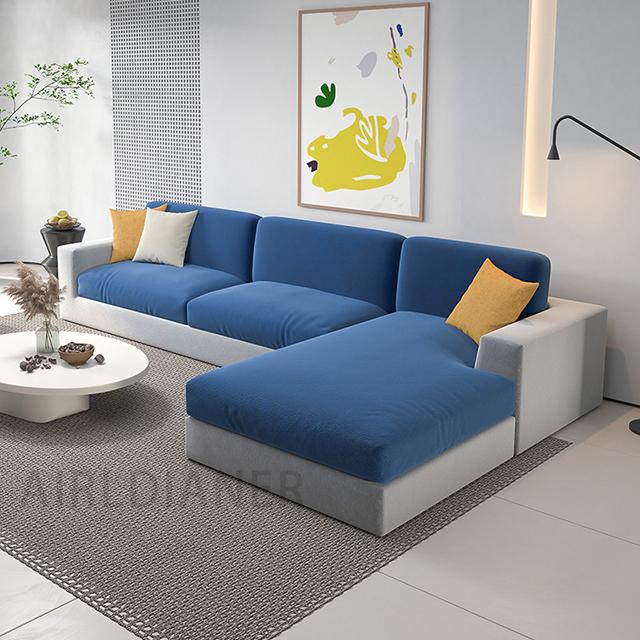 Velvet Sofa Cushion Pad Cover For Living Space Stretch L Shaped Plush Sofa Seat Cover Nonslip Heavyweight Sofa Slipcovers 1 /2 /3 /4 Seater