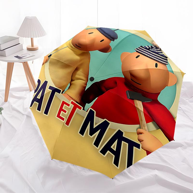 

Pat & Mat: The Perfect Outdoor Umbrella for Fans, Travelers, and Everyday Use - Automatic Opening/Closing, Foldable Design, 8-Rib Iron Frame