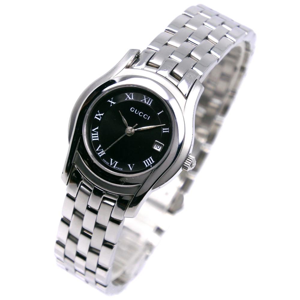 GUCCI G class Watches 5500L blackDial Stainless Steel Quartz Analog display Women Used