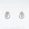 PonteVecchio [Excellent Condition] 750 D020 Engraved Teardrop Motif with Diamonds Earring White goldUsed