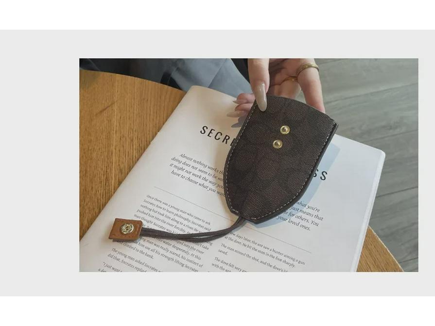 Stylová dámská retro multifunkční taška na klíče s držákem na dálkové ovládání a klipem na klíčenku