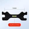 Dual Headed Wrench with Level Multifunctional Manual Tap Spanner Plumbing Tool for Household Faucet Pipe Toilet Repair