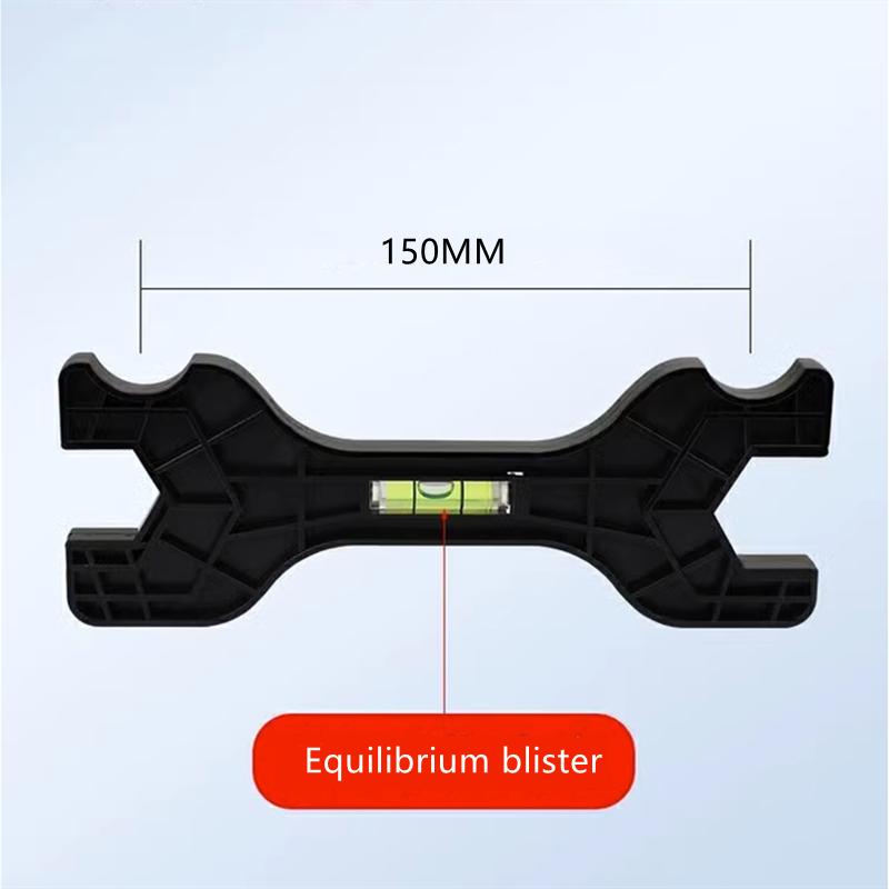 Dual Headed Wrench with Level Multifunctional Manual Tap Spanner Plumbing Tool for Household Faucet Pipe Toilet Repair