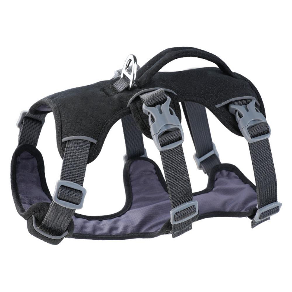 Reflective Vest Dog Harness Adjustable Design Nylon Pet Vest  Walking Training XXS чёрный
