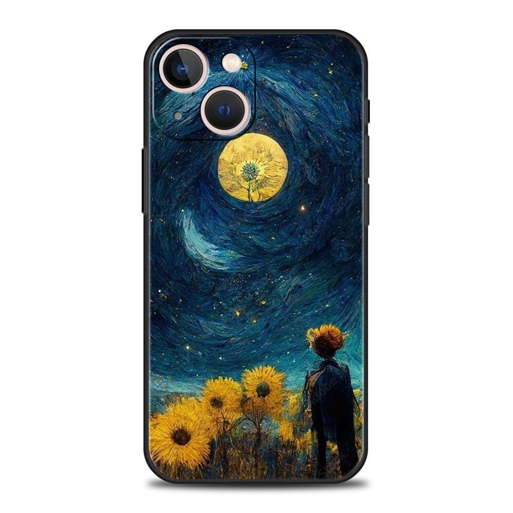 

Van Gogh Starry Night Style World Landmark Illustration Phone Case for iPhone 17 16 15 14 13 12 11 Series Pro Max Plus iphone 16 Plus