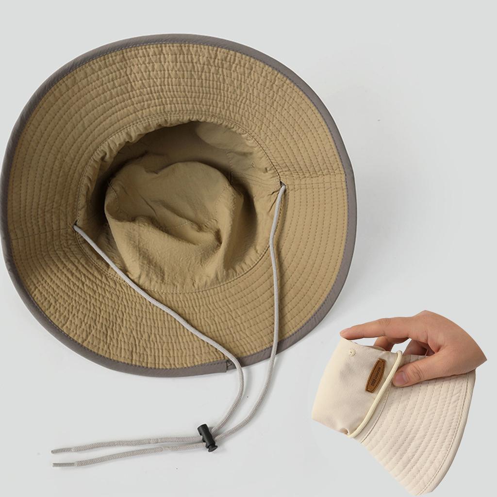 New Summer Uv Protection Hat For Women Wide Brim Double-Side Wear Fishermen Cap Female Solid Color Hiking Climbing Sunshade Hat