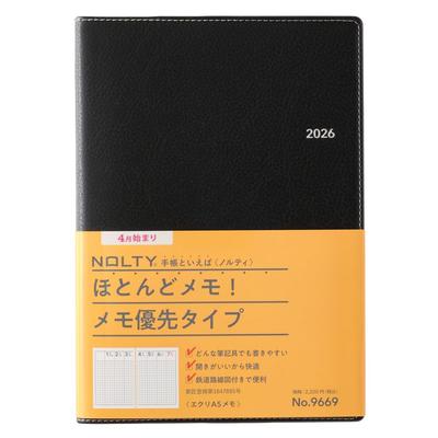 NOLTY April 9669 Planer, 2026, Start, A5, Wöchentlich, Ecrit, Notizen, Schwarz,