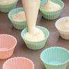 10Pcs Muffin Non-stick Cup Flexible Silicone Holiday Party Cupcake Liner for Household