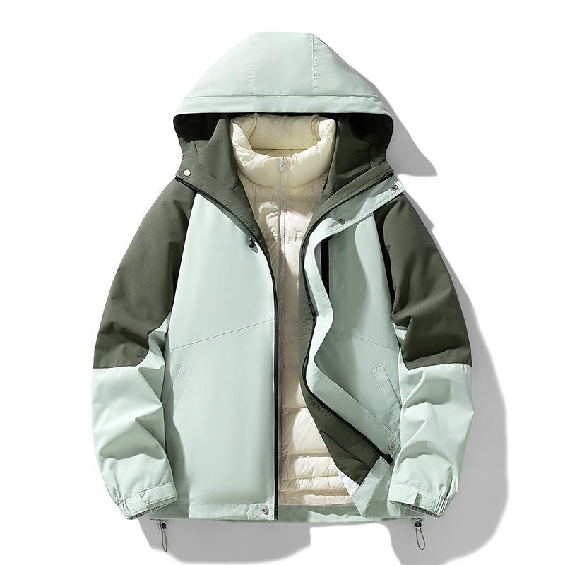 Outdoor Jacket Men's and Women's Removable Jacket Autumn and Winter Down Liner Three-proof Assault Jacket Men's Jacket Mountaineering Suit