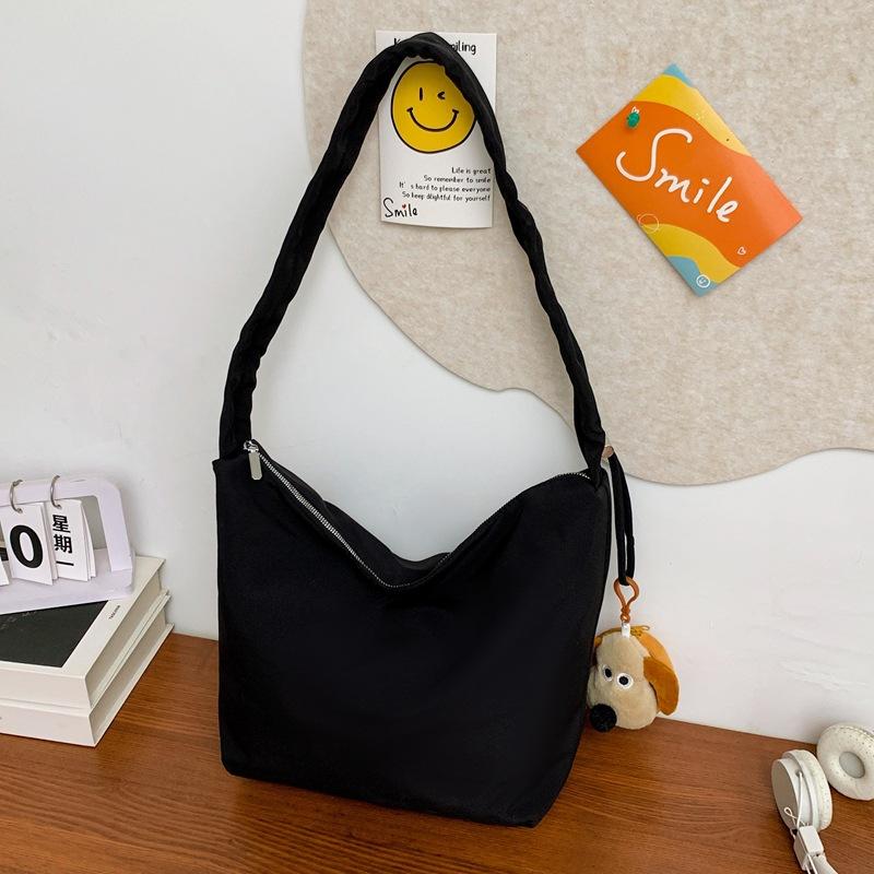 2025 New Fashion Spring and Summer Fashion Retro Solid Color Large Capacity Tote Bag Commuter Niche Shoulder Messenger Bag