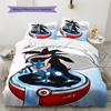 Biancheria da letto con motivo Pokémon dei cartoni animati Decorazione per la casa Regalo di compleanno (1 * copripiumino + 2 * federa, senza nucleo)