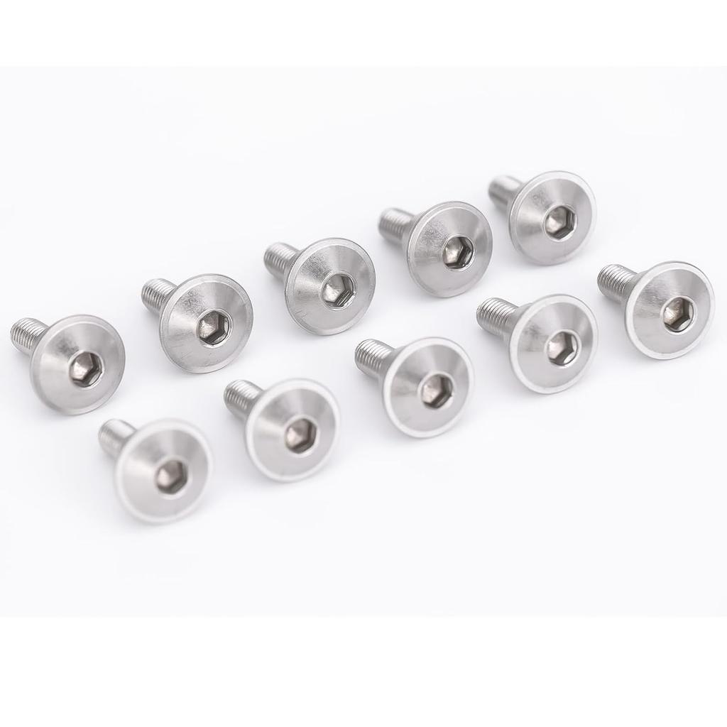 10 Pcs- M5 X 16.5 12.5mm - for Suzuki Motorcycle Fairing Shell Stainless Steel Screws Bolt Kit, for Suzuki GSXR600 GSXR750 GSXR1000 GSX1300R GSR600