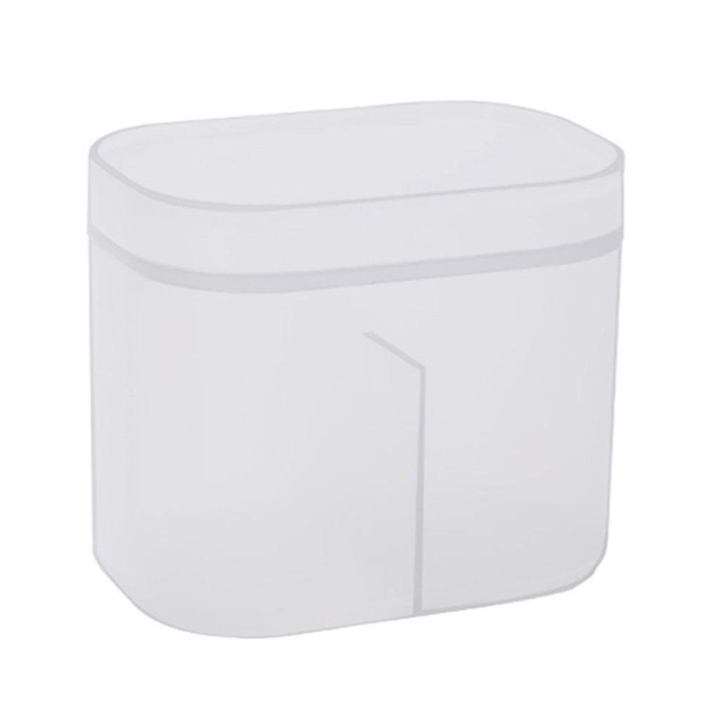 

PP Cotton Swab Box Transparent With Lid Storage Organizer Easy To Use Two Compartments Storage Dispenser Bathroom