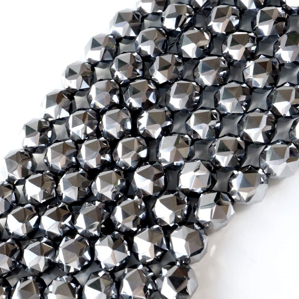 

[ЗОЛОТОЙ КАМЕНЬ] Бусины из руды терагерца огранки «звезда», длиной 40 см, многогранные, аксессуары ручной работы, продаются нитями, 8 мм