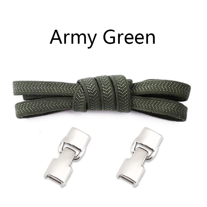 No Tie Shoe Laces Flat Metal Buckle Elastic Shoelaces Casual Shoes for Men and Women Lazy Shoelace Rubber Band Shoestring