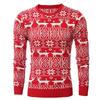 Christmas Xmas Mens Sweater Retro Vintage Jumper Snowflake Knitted Tops Knitwear