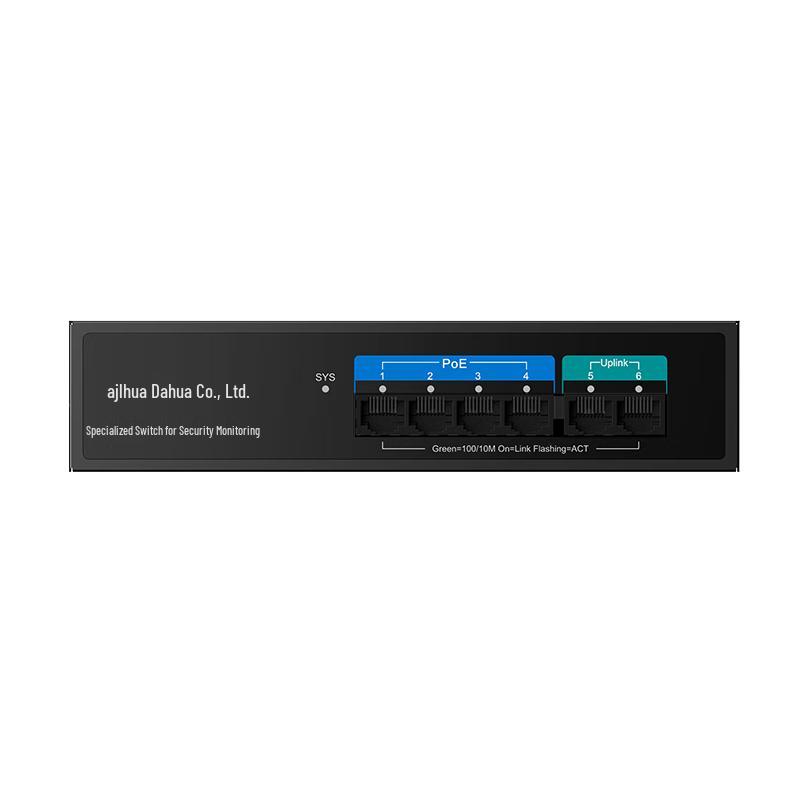 

Dahua 6-Port 100Mbps Unmanaged PoE Switch (4 PoE, 65W)