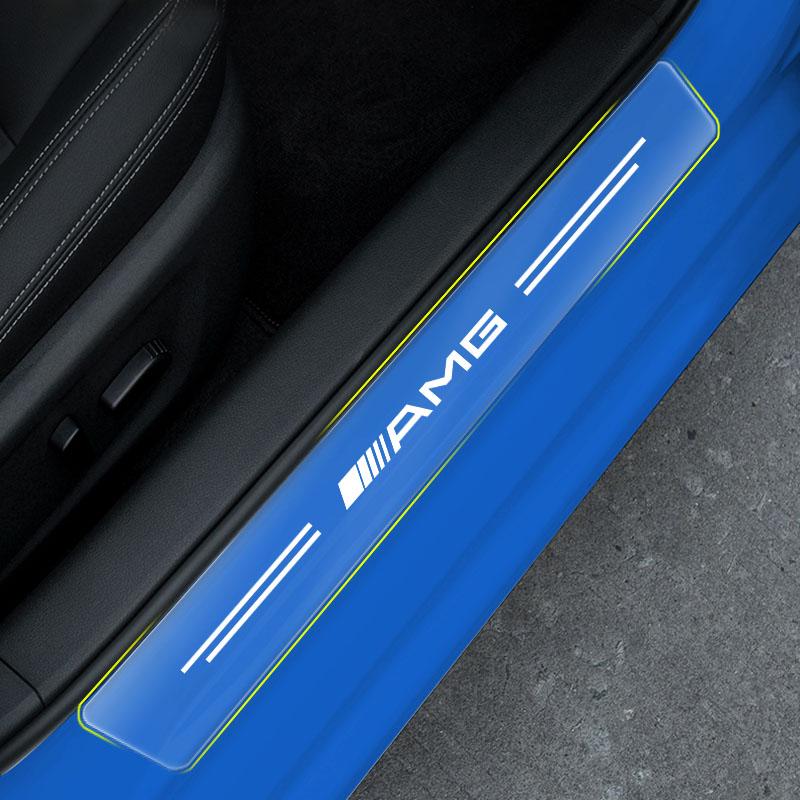 Protector Prag Mașină Autocolant Insignă Decorativă Transparentă Pentru Mercedes Benz AMG W205 W204 W203 W211 C500 C200 C300 A B C E GLA CLA GLKW212 W213 W20