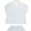 European & American Striped Shirt and Shorts Casual Suit - Women's Spring/Autumn Two-Piece Pajama Set