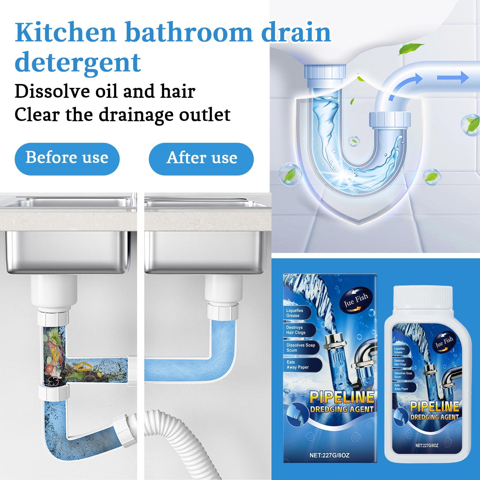 

Pipe Unclogging Agent Kitchen And Bathroom Sewer Cleaner Dissolves Grease And Hair To Unclog Drains One Size