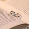 Irregular Romantic English Adjustable Cross Finger Ring for Women - High-End Niche Design