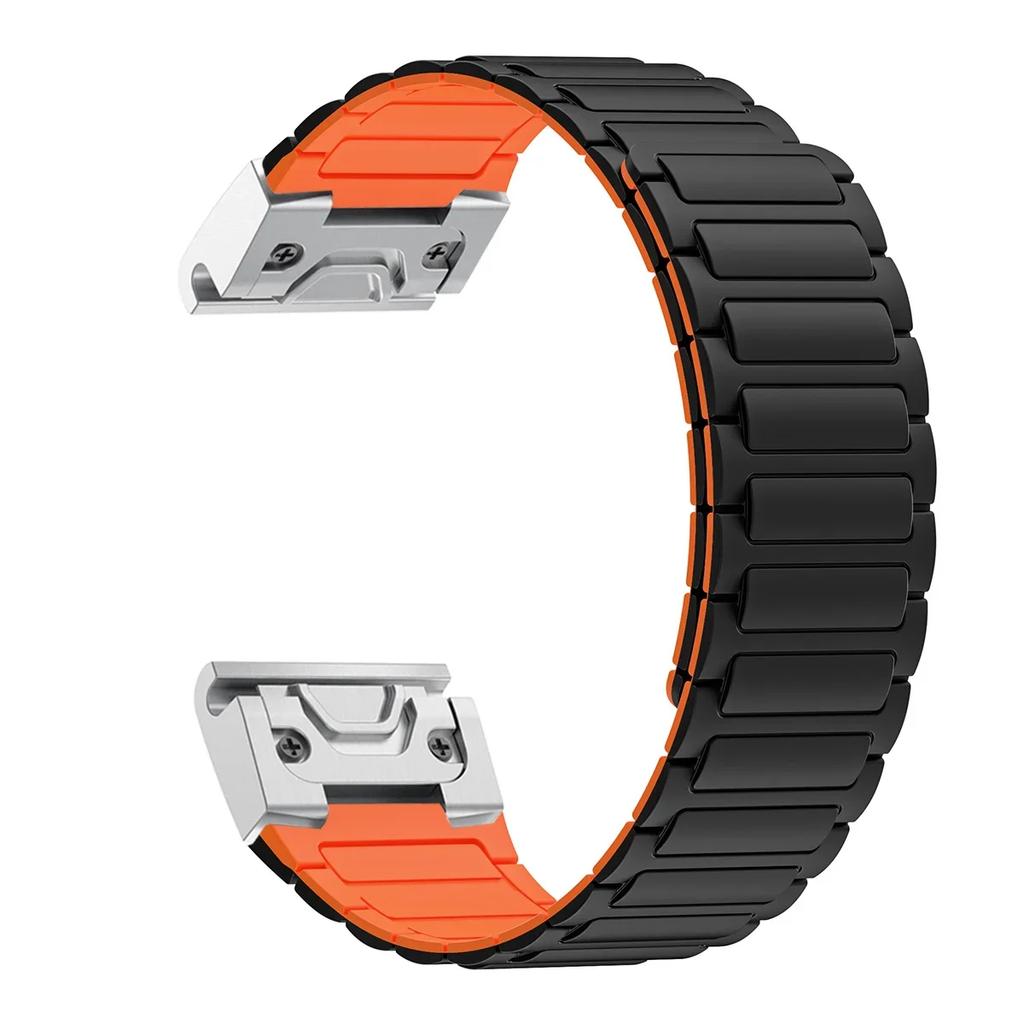 26mm Magnetic Silicone Strap for Garmin Band Fenix 8 51MM 7X 7 Pro Fenix 6X 5X 5Plus Tactix 7 Enduro 3 Loop descent mk1 Bracelet