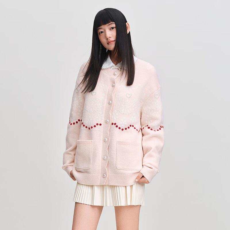 LED'IN XIAOLI Collaboration Floral Knitted Cardigan
