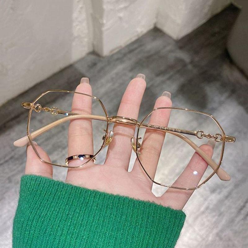 Fashion Polygon Frame Myopia Glasses Classic Vintage Anti-blue Light Eyeglasses Women Men Minus Diopter Eyewear