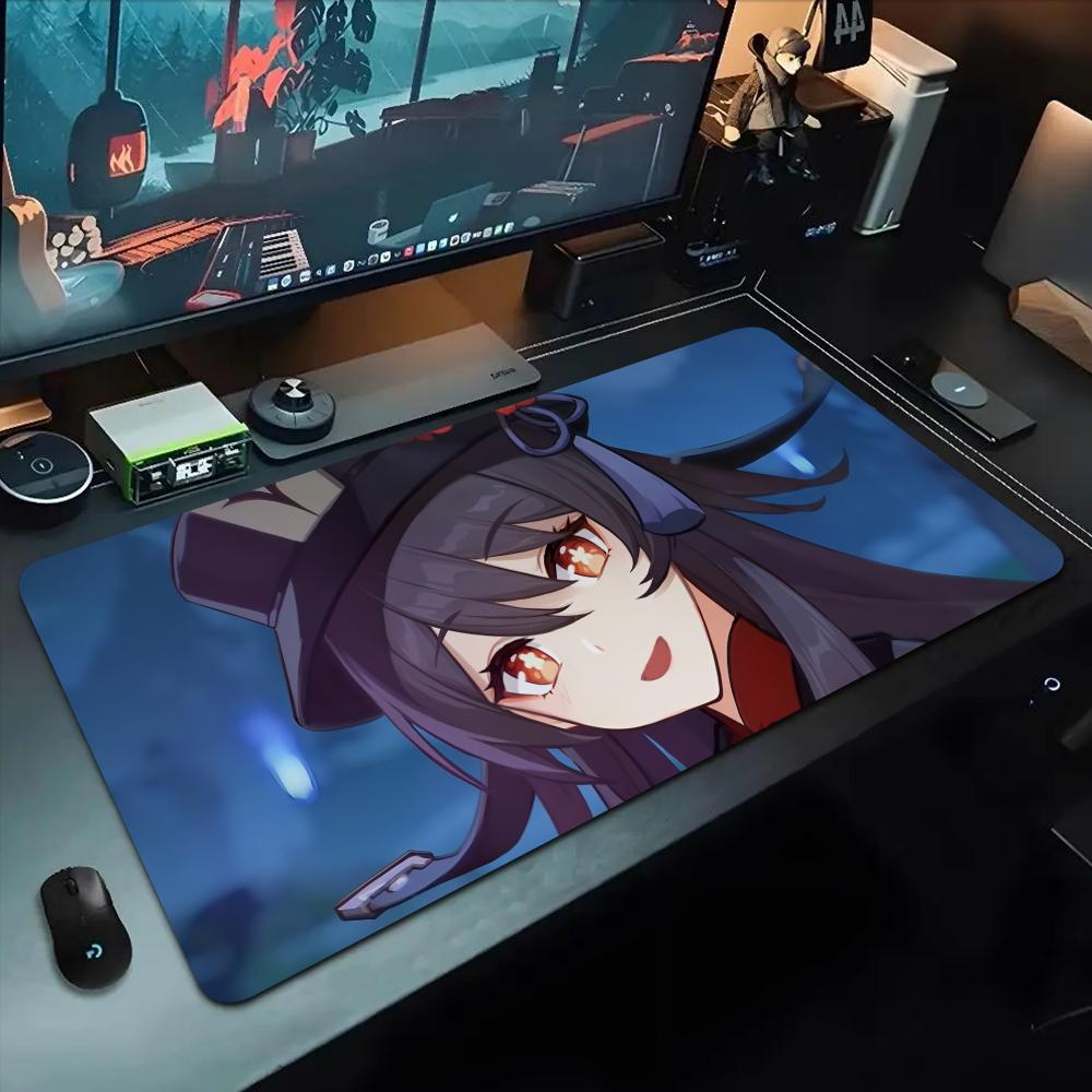 Hu Tao Mouse Pad 500X1000 Mm Large Gaming Mousepad Gamer XL Rubber Otaku Keyboard Pad Laptop Desk Mat