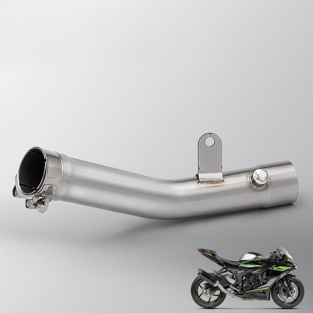 For Kawasaki Ninja ZX-6R ZX6R ZX636 2009-2026 Escape Motorcycle Exhaust System Middie Link Pipe 51MM Slip-On Mid Connecting Pipe